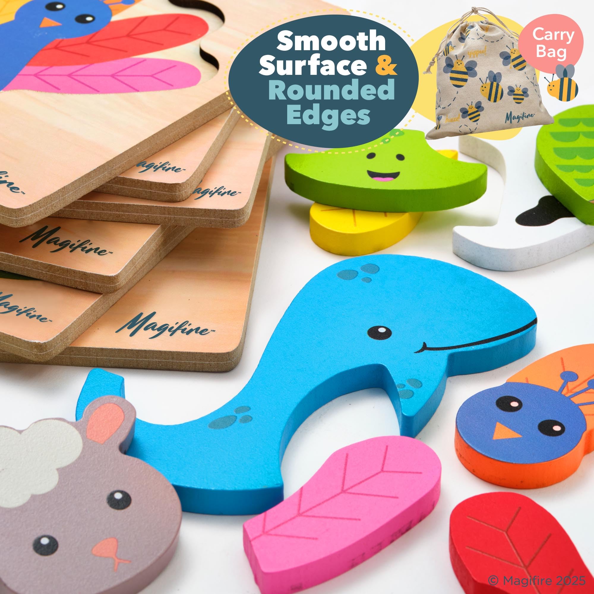 MAGIFIRE sheep puzzle supports cognitive skills with chunky pieces.