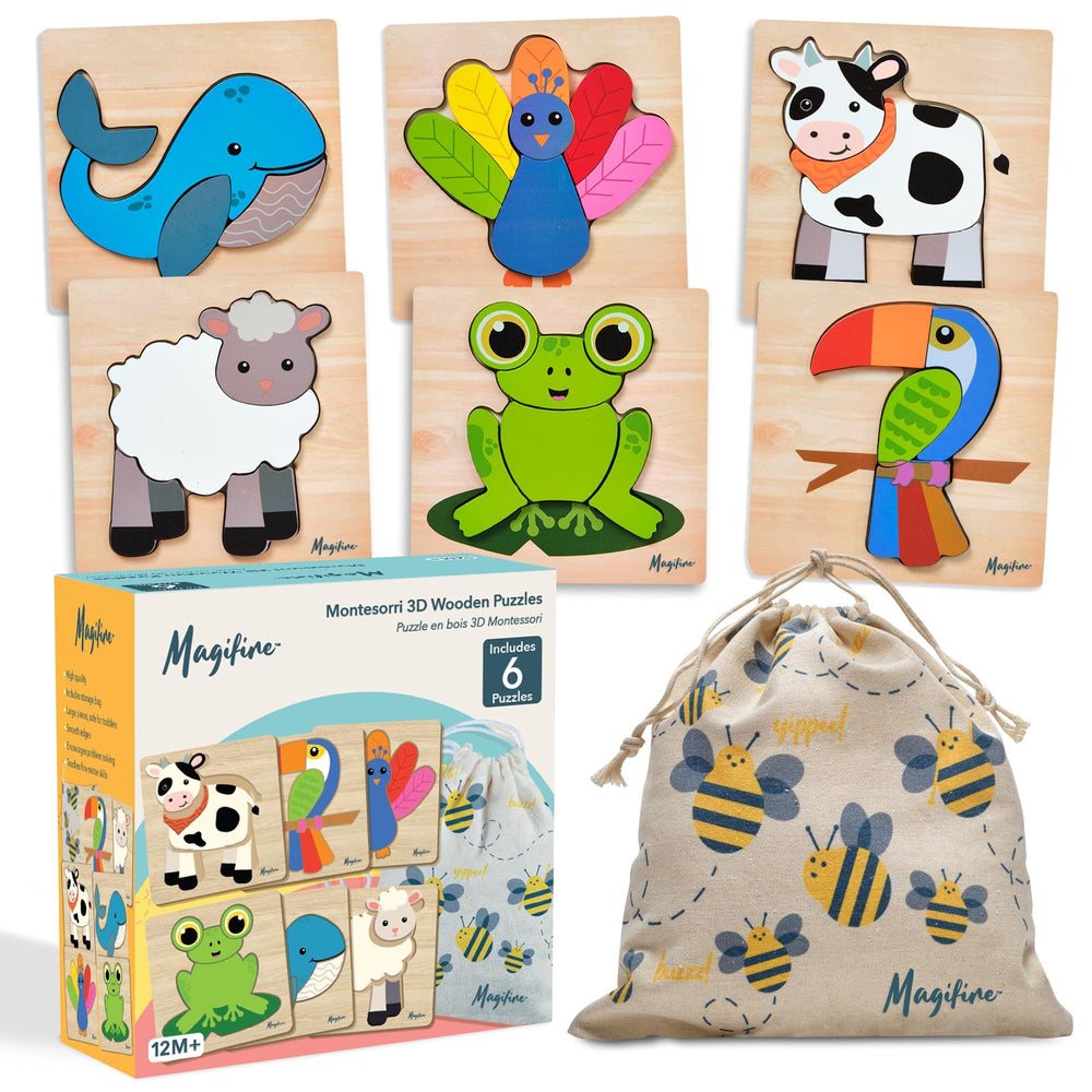 MAGIFIRE whale puzzle promotes shape recognition and fine motor skills.