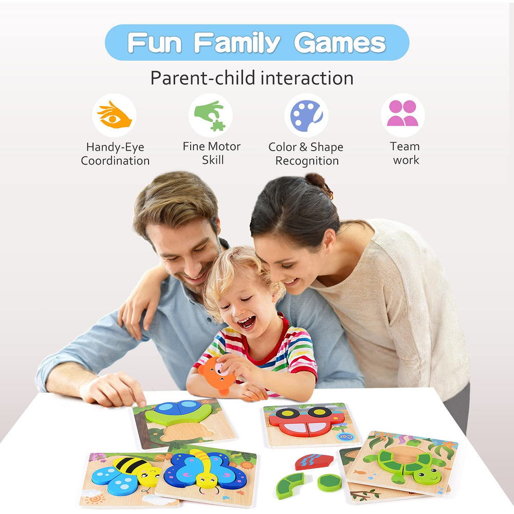 Magifire woodpecker wooden puzzle encourages early problem-solving and dexterity.