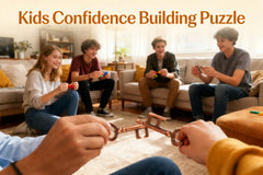 MAGIKON Interlocking keys puzzle shown for group play