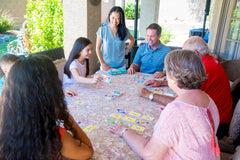 magilano Skyjo colorful cards spread across the table for decision making