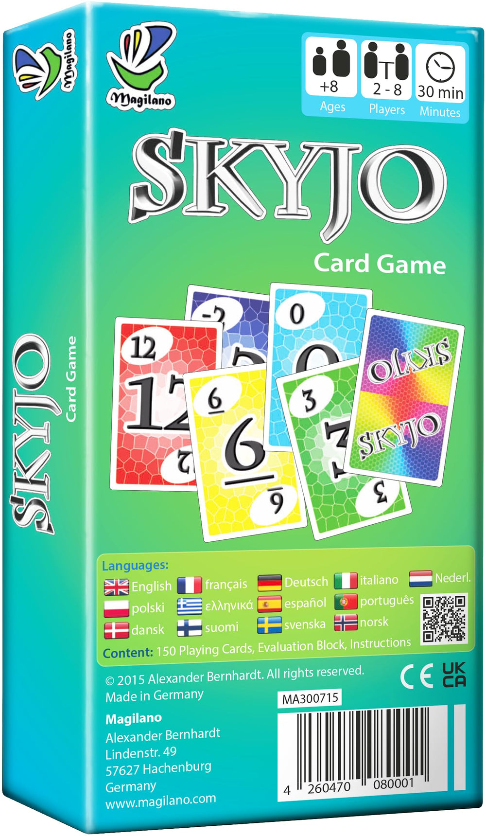 magilano Skyjo players around table planning their move during play