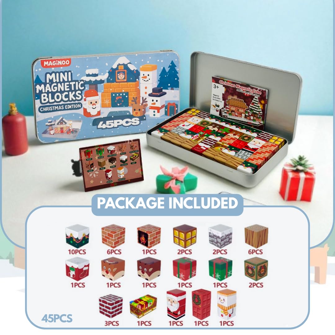 Maginoo 45PCS blocks Christmas gifts scene fosters creative design