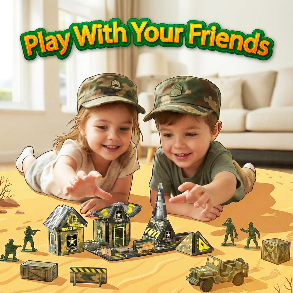 Children enjoy hands-on learning with Maginoo magnetic tiles in action.
