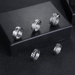 Magitaco spinner rings sand-blast-finish adds durability for daily wear.