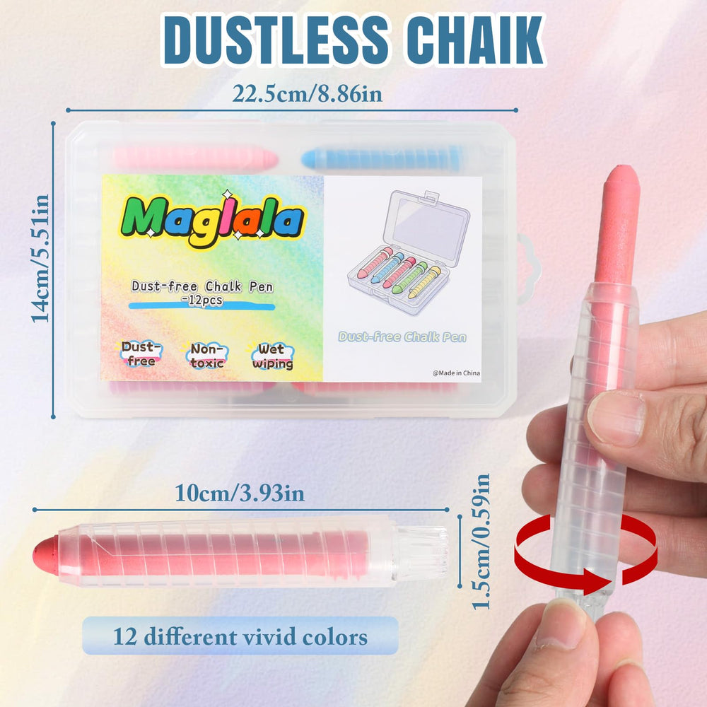 Maglala 12-color pack ready for kids' outdoor sidewalk drawings.