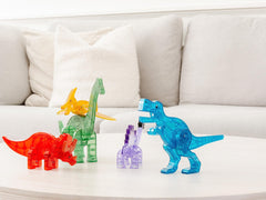 MAGNA-TILES Dinos packaging shows clear labeling and durable design for quick setup.