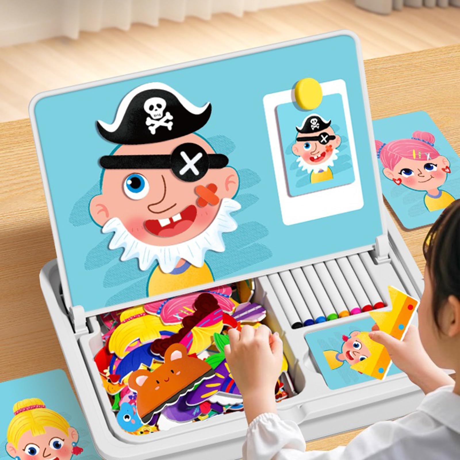 Magnetic Puzzles Travel Kit: compact, durable pieces for on-the-go learning.