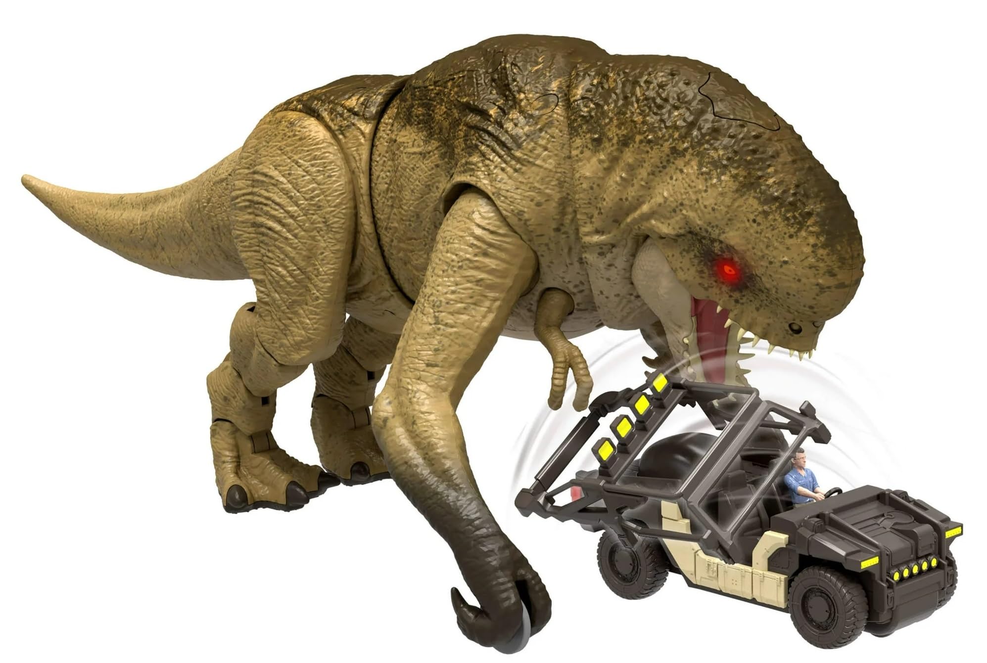 MAGNETOE Jurassic Rebirth glowing red eyes enhance realism.