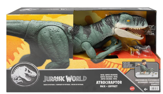 MAGNETOE Jurassic Atrociraptor 37-inch figure, centerpiece for imaginative dinosaur battles