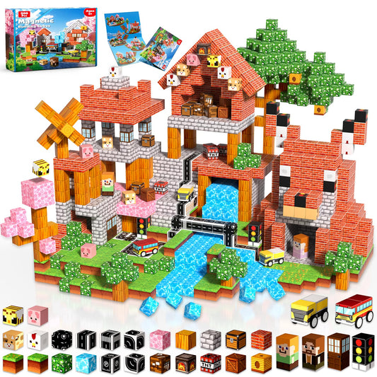 Magnetopia 200-pcs magnetic blocks set for creative building and steady hands.