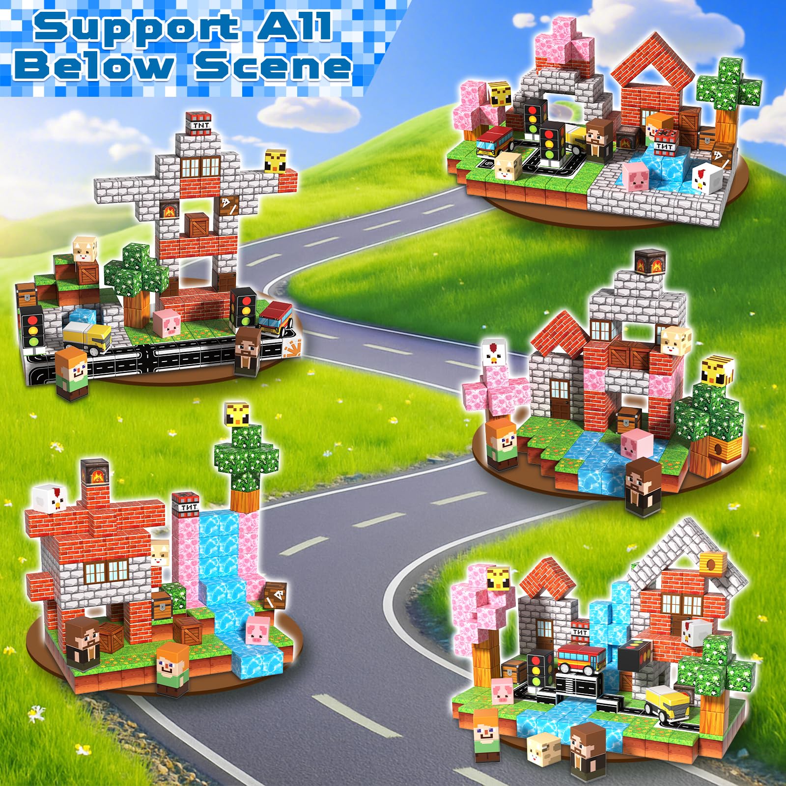 Magnetopia ABS material with smooth edges ensures safe construction play.