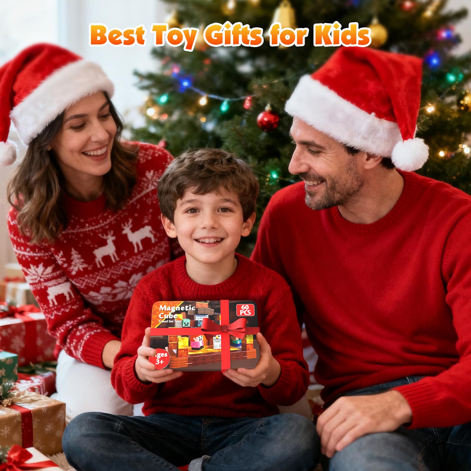 Cooperative building play with Magnetopia, promotes teamwork during family time.