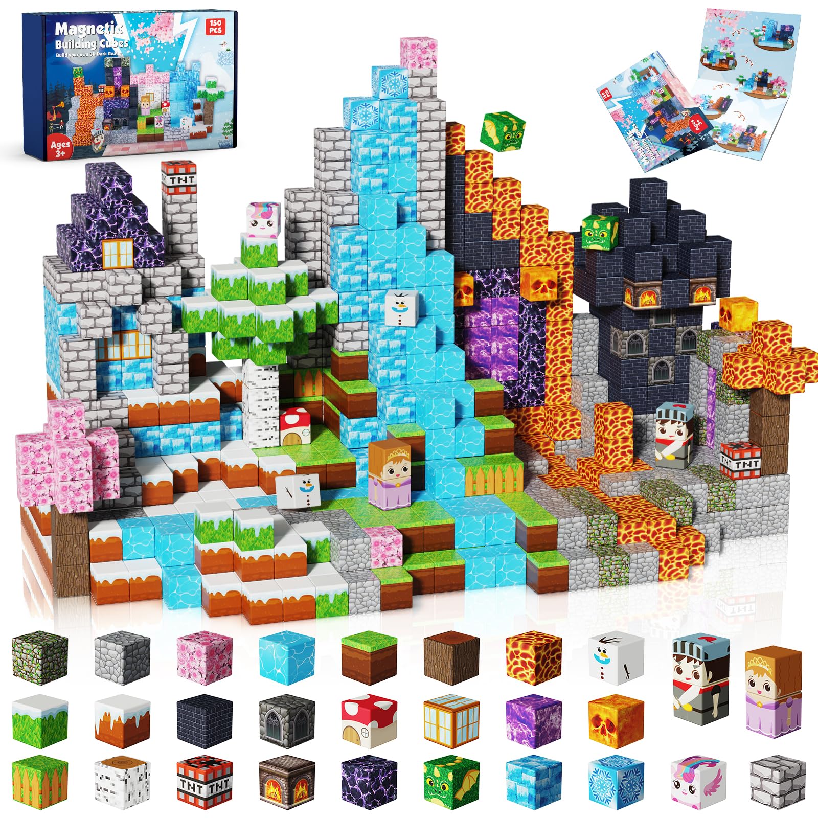 Magnetopia dark forest glacier castle blocks inspire imaginative building and fine motor skills.