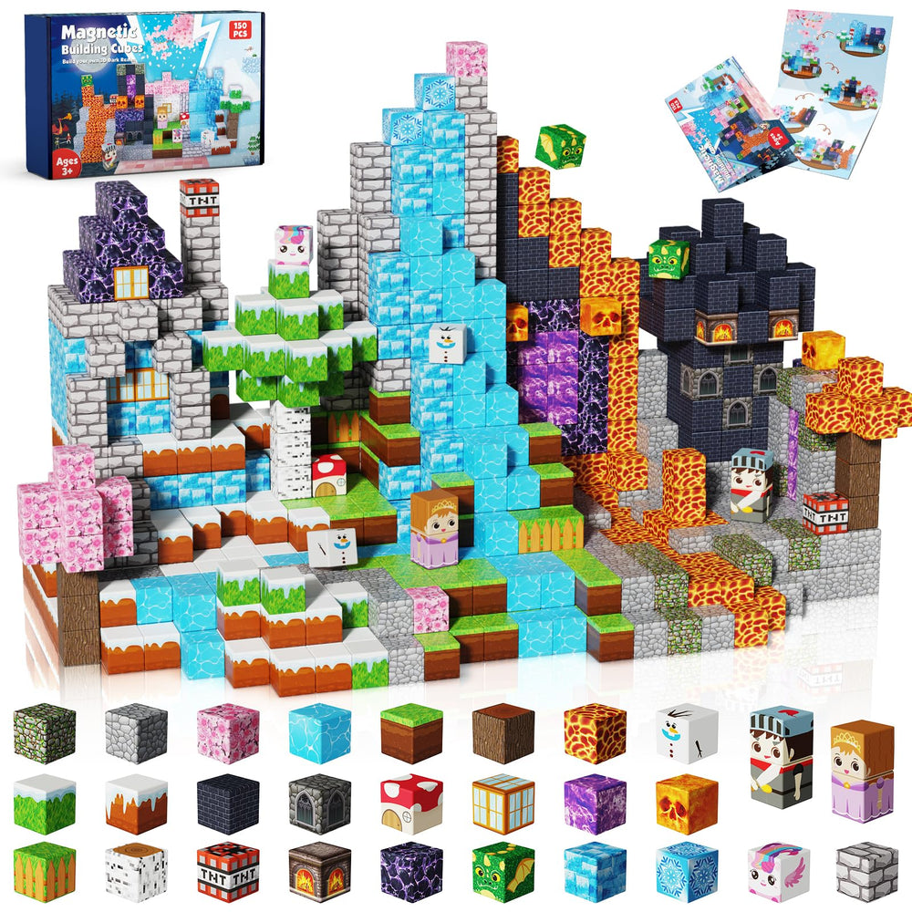 Magnetopia dark forest glacier castle blocks inspire imaginative building and fine motor skills.