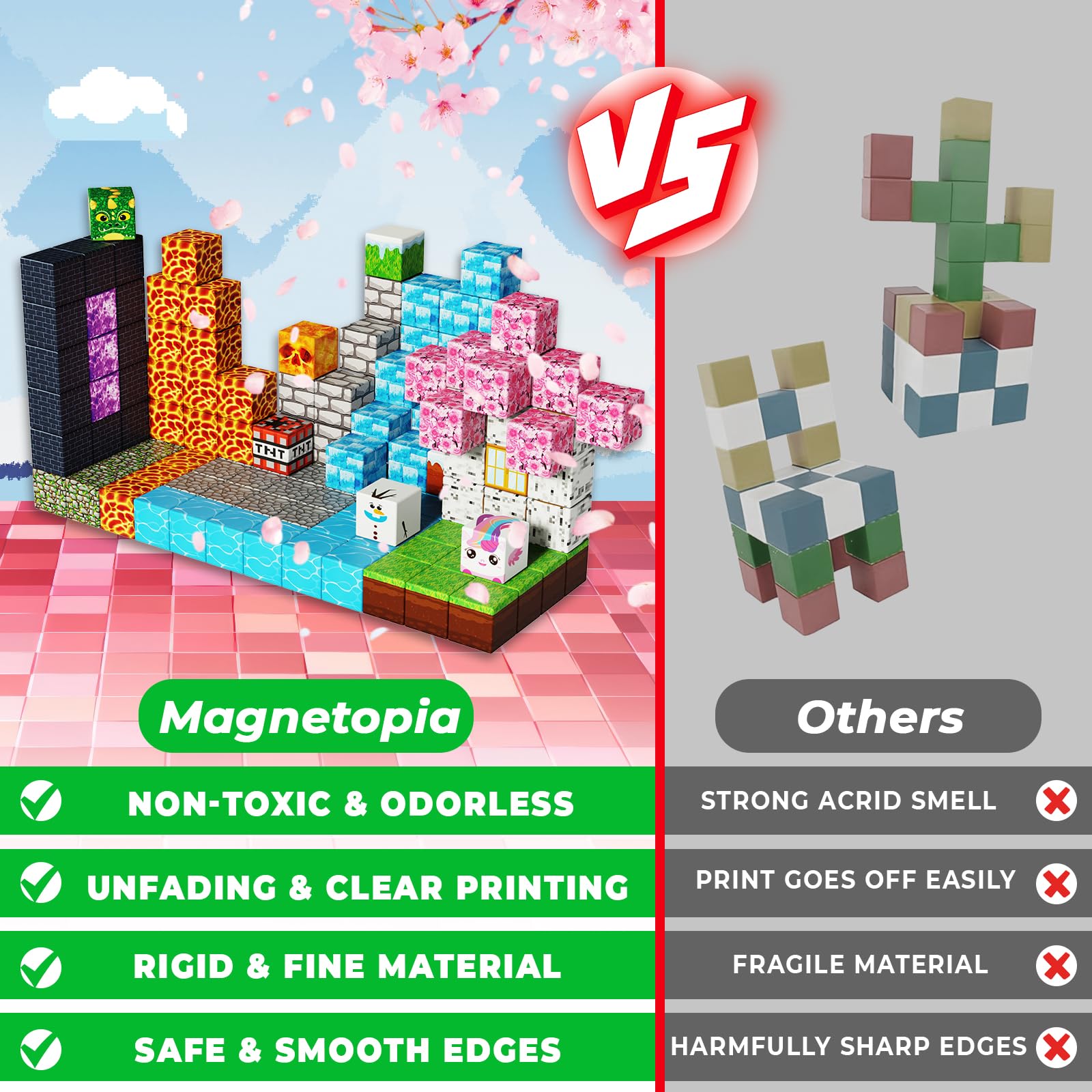 Magnetopia interactive learning set supports cooperative play and problem-solving.