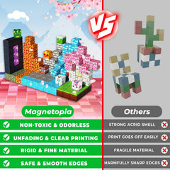 Magnetopia interactive learning set supports cooperative play and problem-solving.