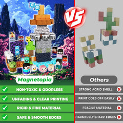 Magnetopia ABS blocks have rounded edges for safe exploration.