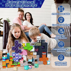 Magnetopia blocks support family play and cooperative learning sessions.