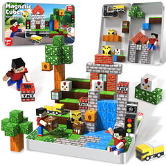 Magnetopia magnetic blocks with iron box storage for organized play.