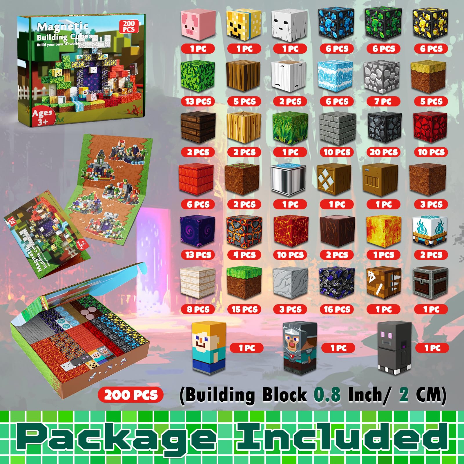 Magnetopia Magnetic Blocks waterfall theme builds flowing structures and focus.