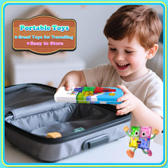 Magnetopia compact travel box enables easy cleanup after play.