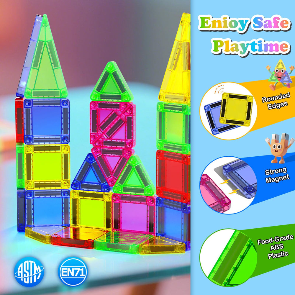Magnetopia Mini Tiles heart design sparking kid creativity and shared play.