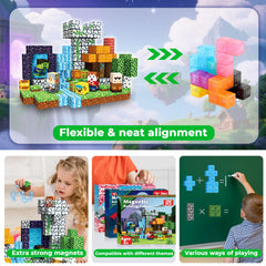 Magnetopia STEM exploration promotes spatial awareness and problem-solving through tower construction.