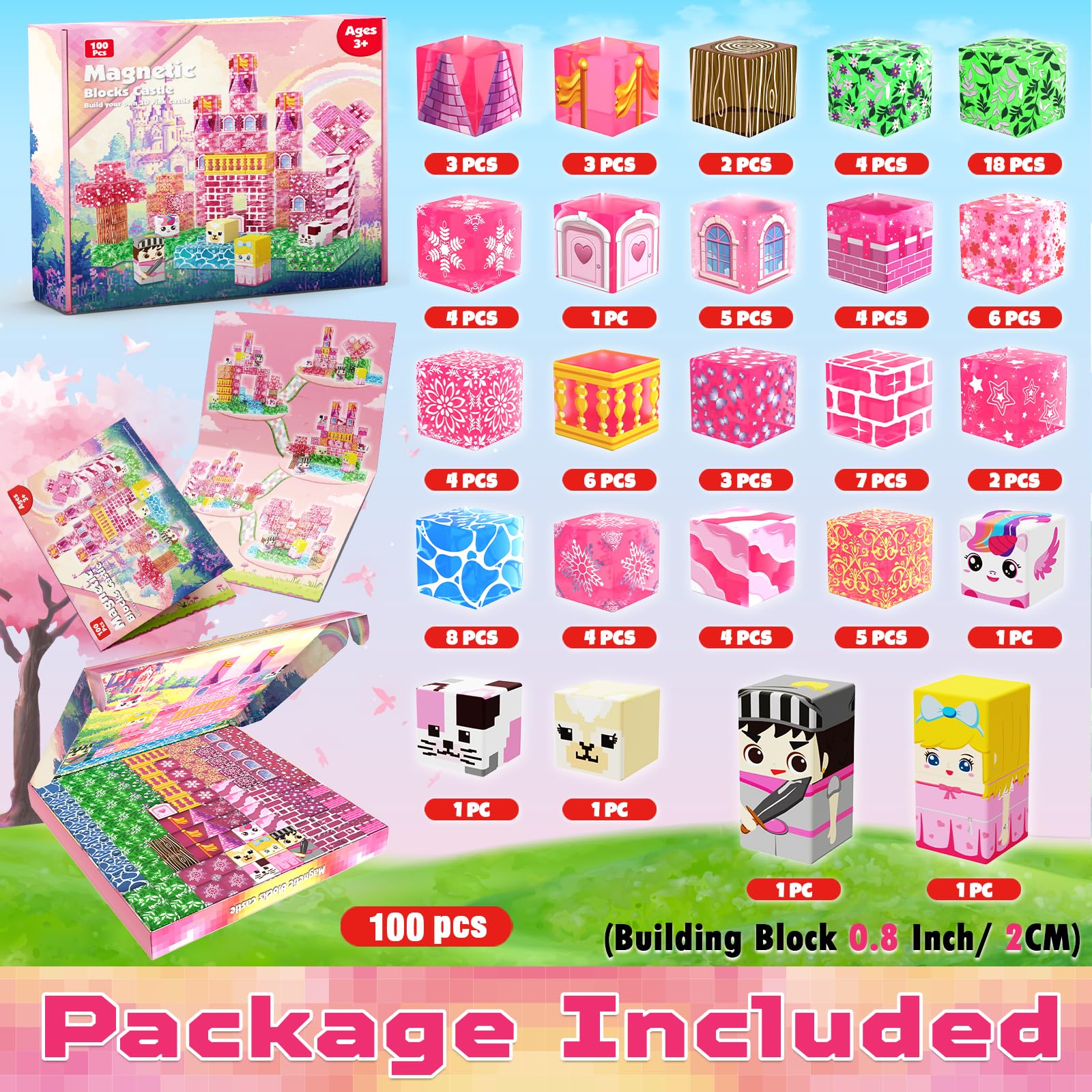 Magnetopia transparent blocks showcase clear interlocking for creative builds.