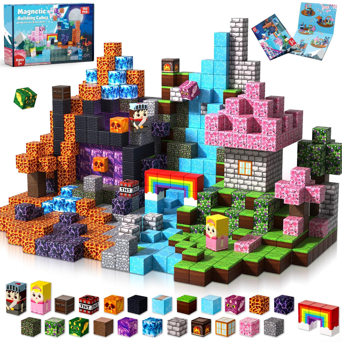Magneverse 0.8in rich cubes collection sparks tactile building fun