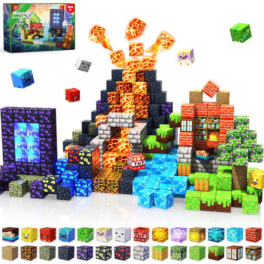 Magneverse 150-piece magnetic block set for open-ended play.