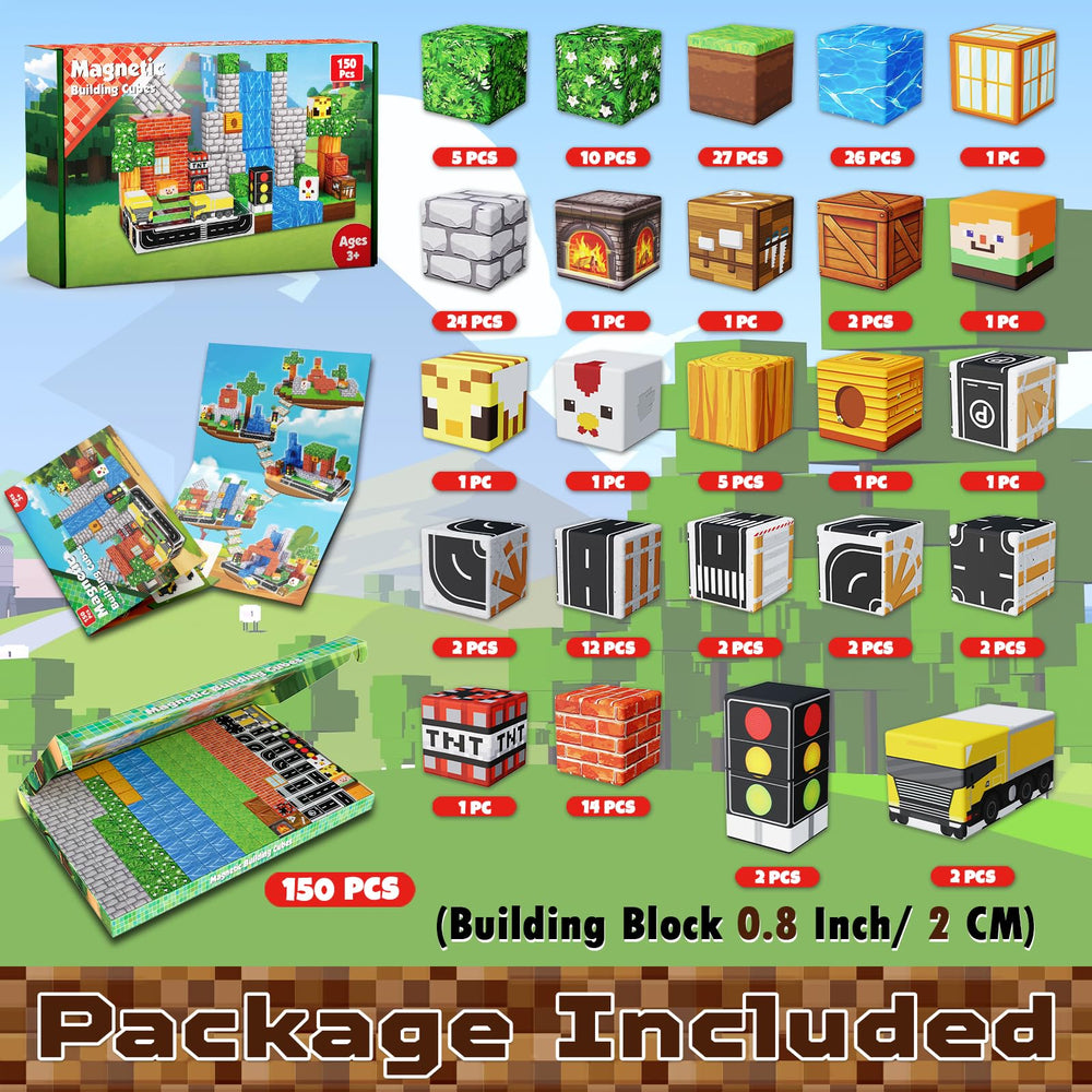 Magneverse 150 PCS tower-design blocks encourage tall, stable structures and problem-solving.