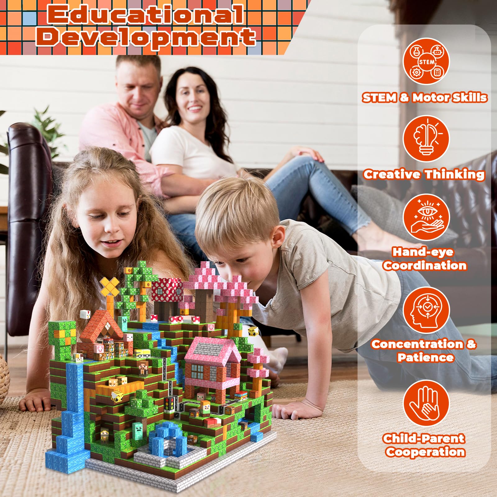 Magneverse STEM blocks support creative play and early math skills at home or in class