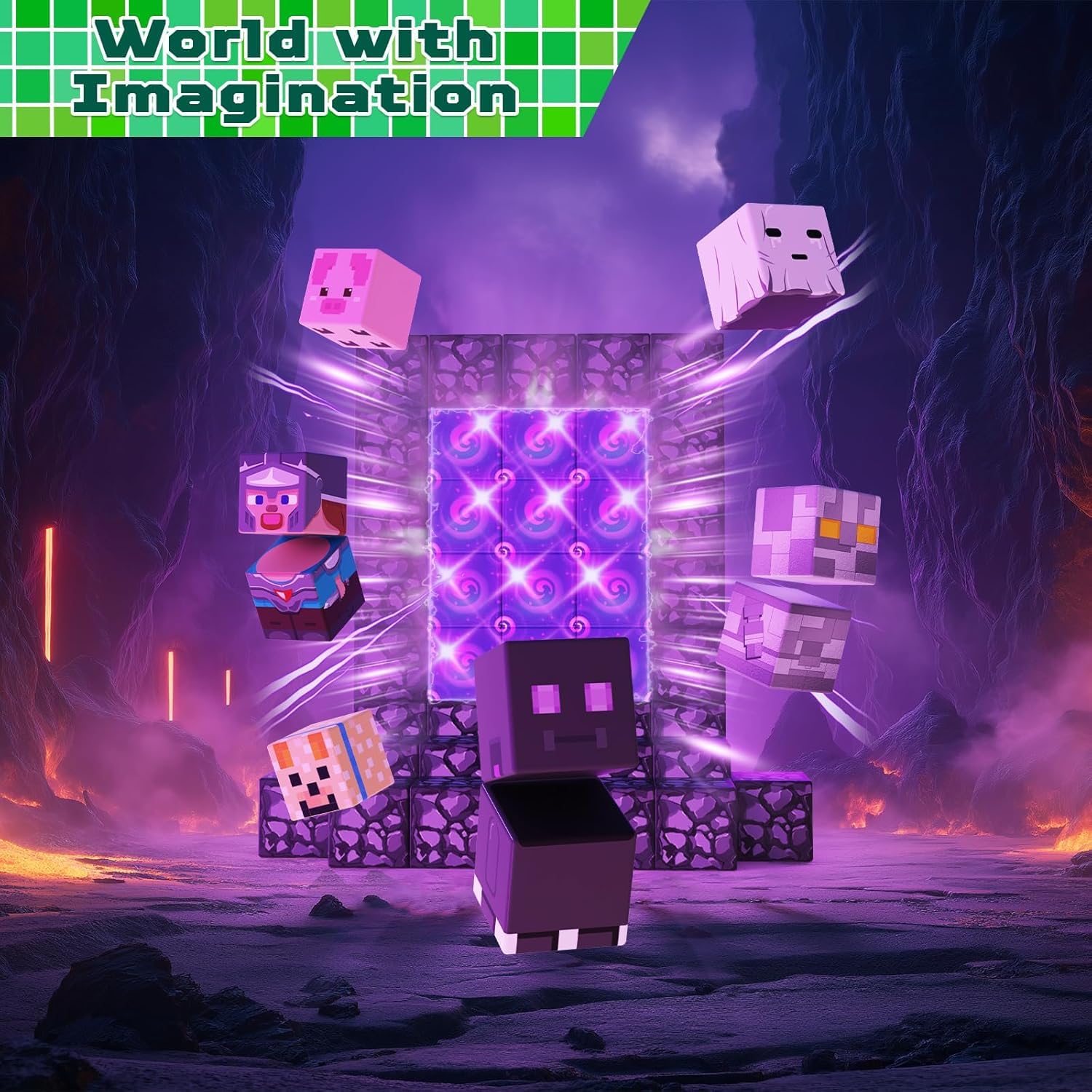 Magneverse magical portal world inspires storytelling with modular blocks.