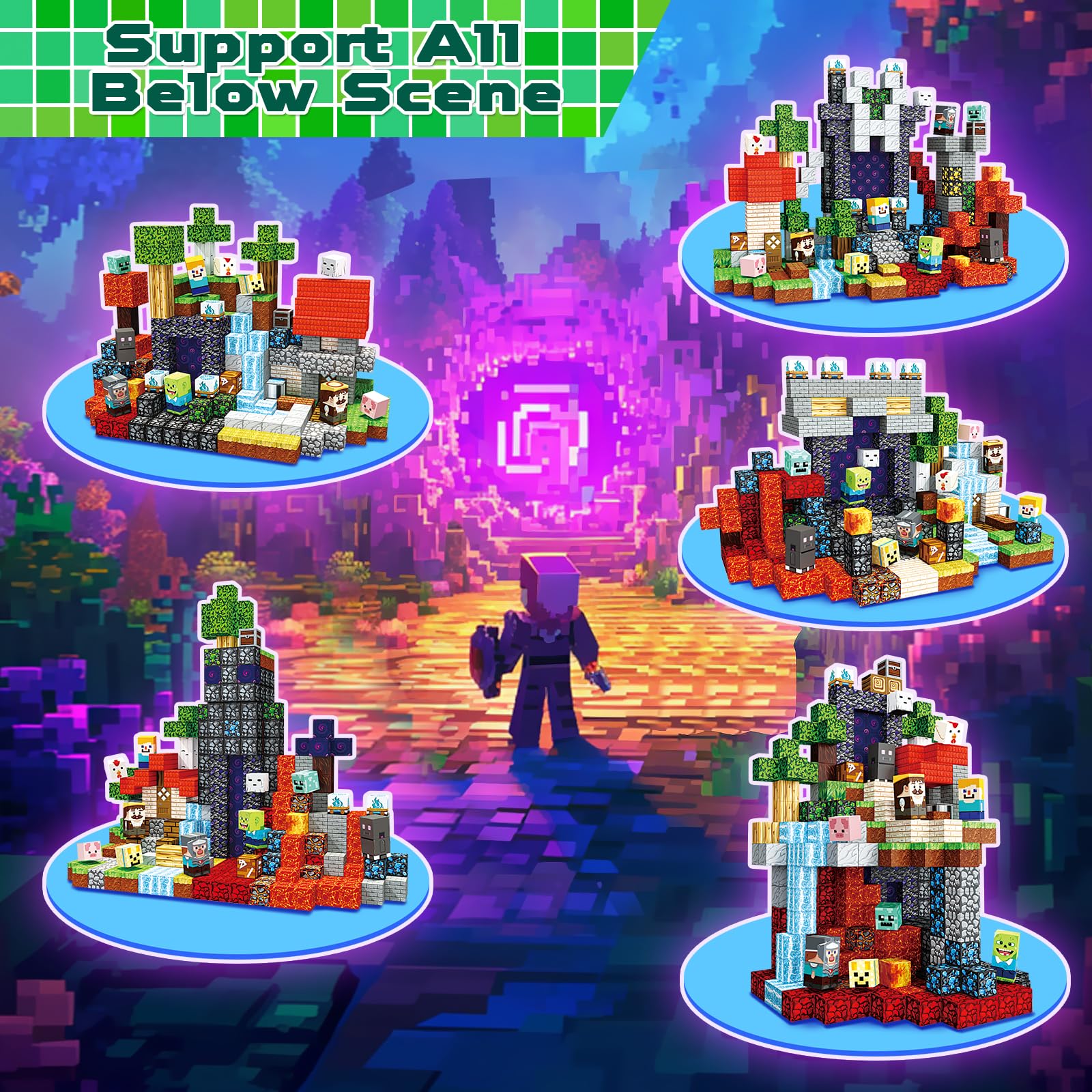 Magneverse magnets click firmly for taller, more intricate builds.