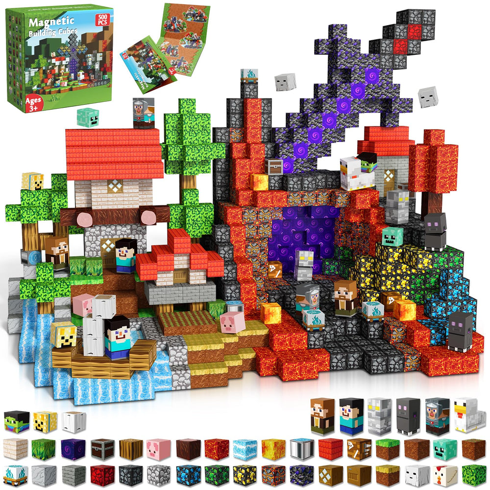 Magneverse 500pcs 0.8in lava theme blocks spark imaginative, open-ended play.