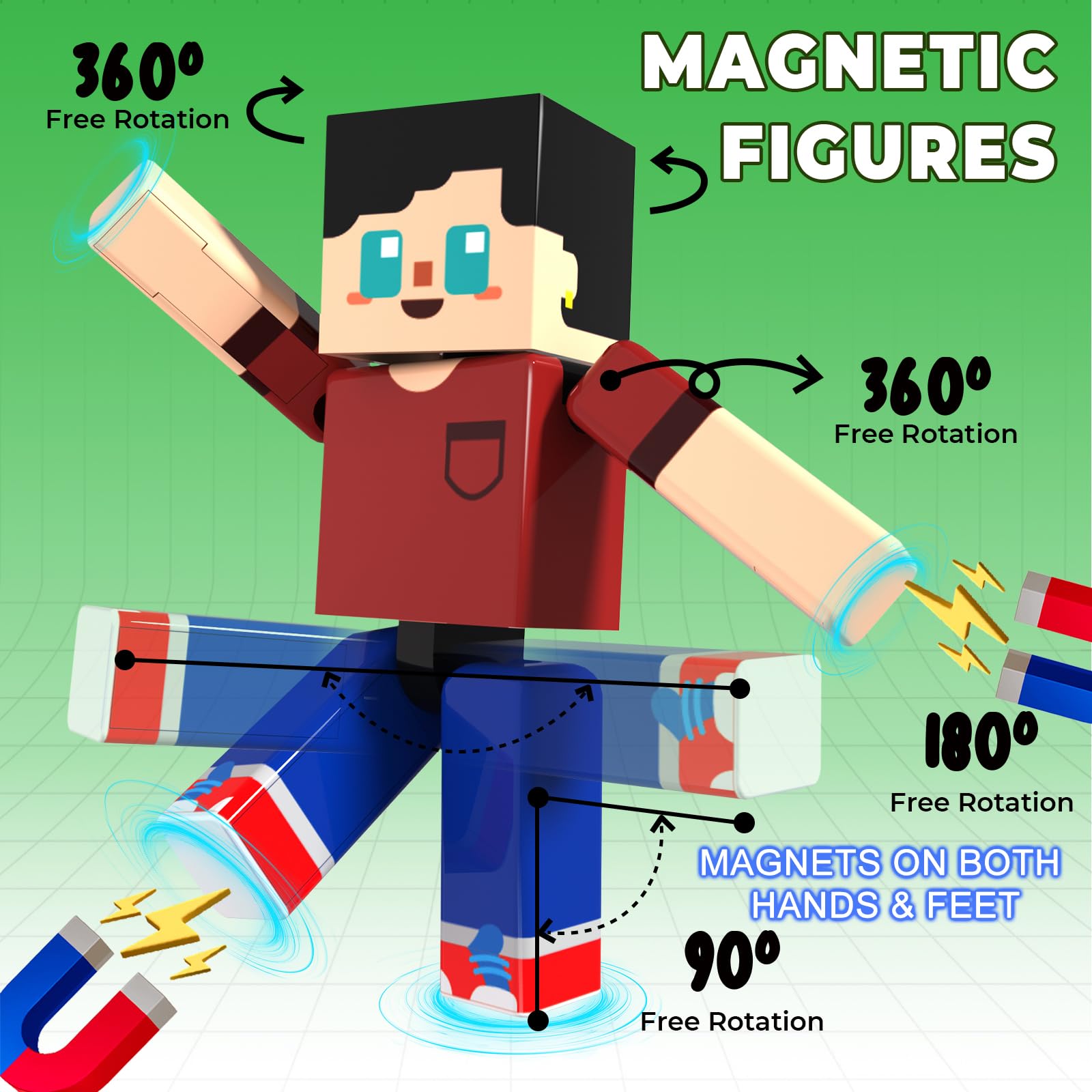 Magneverse blocks assemble into colorful flowers to boost pattern recognition