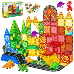 Magneverse dinosaur tiles pack for imaginative play and storytelling.