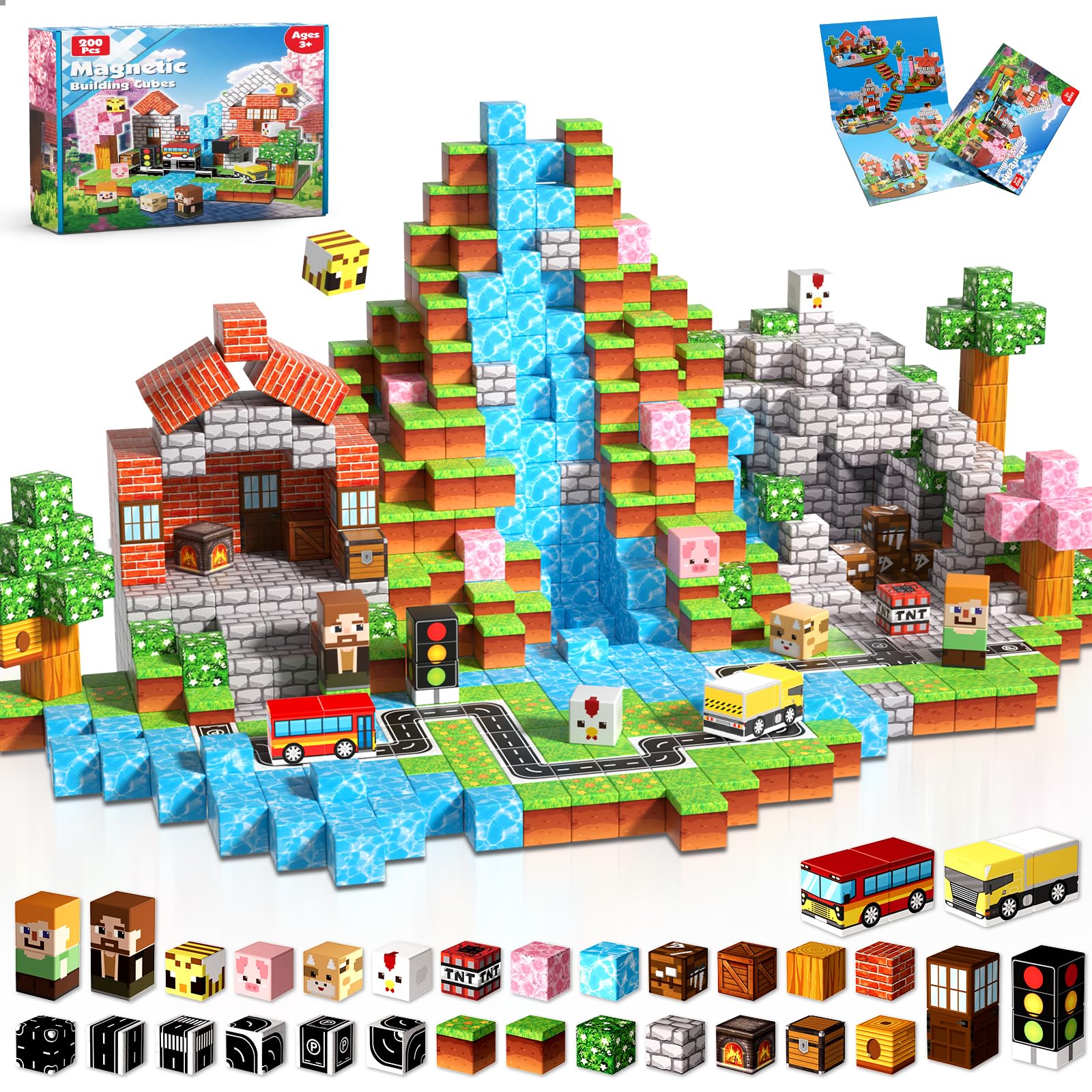 Magneverse forest blocks 200pcs for creative building and STEM play.