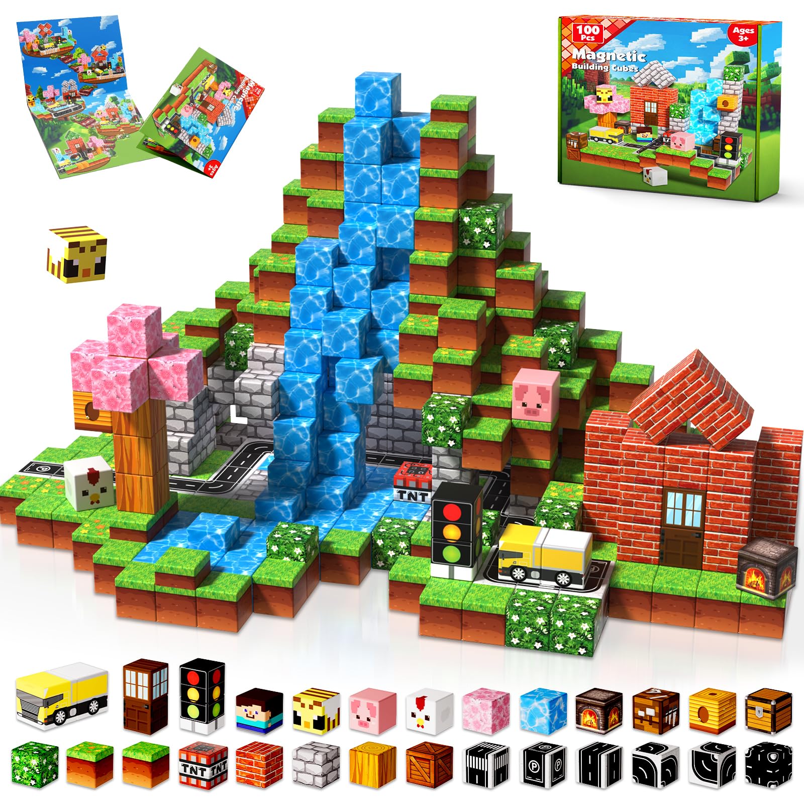 Magneverse Forest Blocks forest-themed cubes inspire imaginative building.