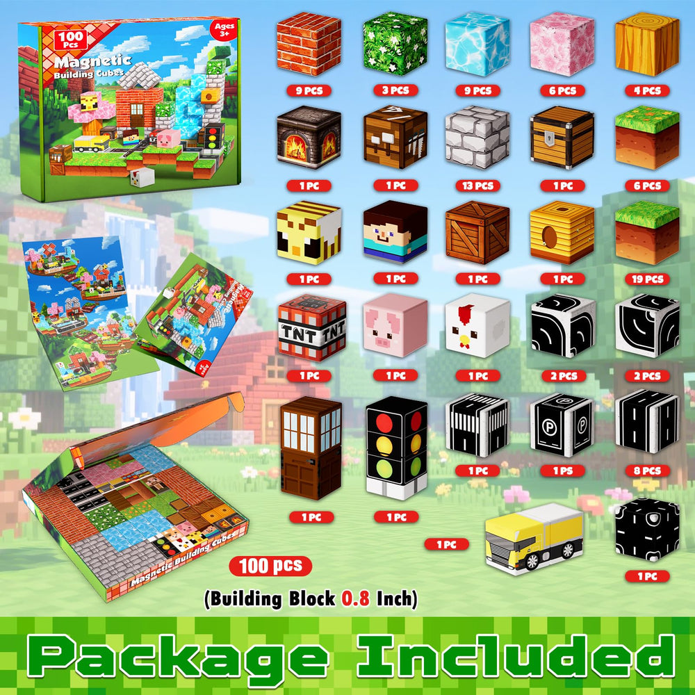 Magneverse Forest Blocks idea booklet sparks forest-themed storytelling.