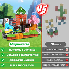 Magneverse forest blocks are safe, durable magnets for kids.