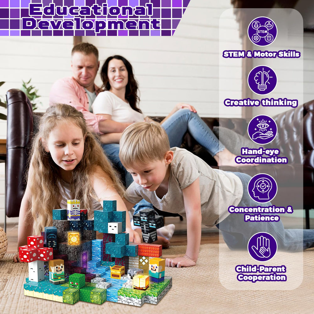 Magneverse imaginative design blocks support open-ended creativity