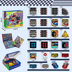 Magneverse Road Set control tower guides kids in organizing a racing layout