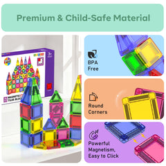 Magneverse mini tiles empower little builders to explore spatial ideas and imaginative play.