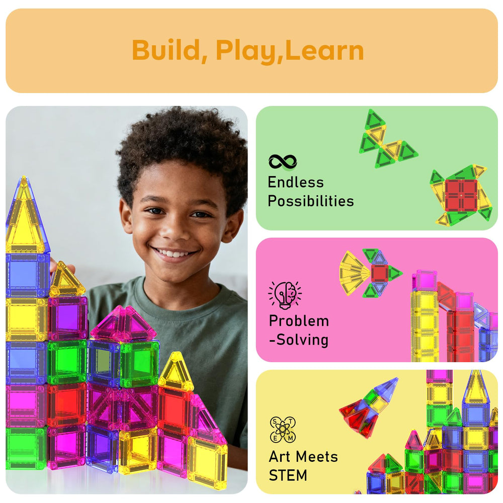Strong magnetic connections in tiny tiles for sturdy, satisfying builds.