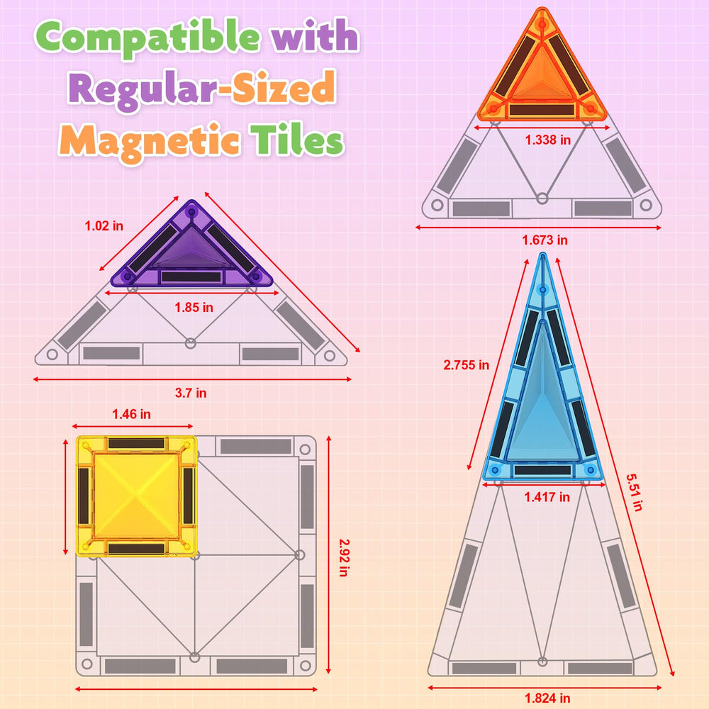 Magneverse Mini Tiles with strong magnets, enabling sturdy, tall constructions.