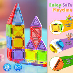 Magneverse Mini Tiles 56-piece travel pack for classroom or home learning.