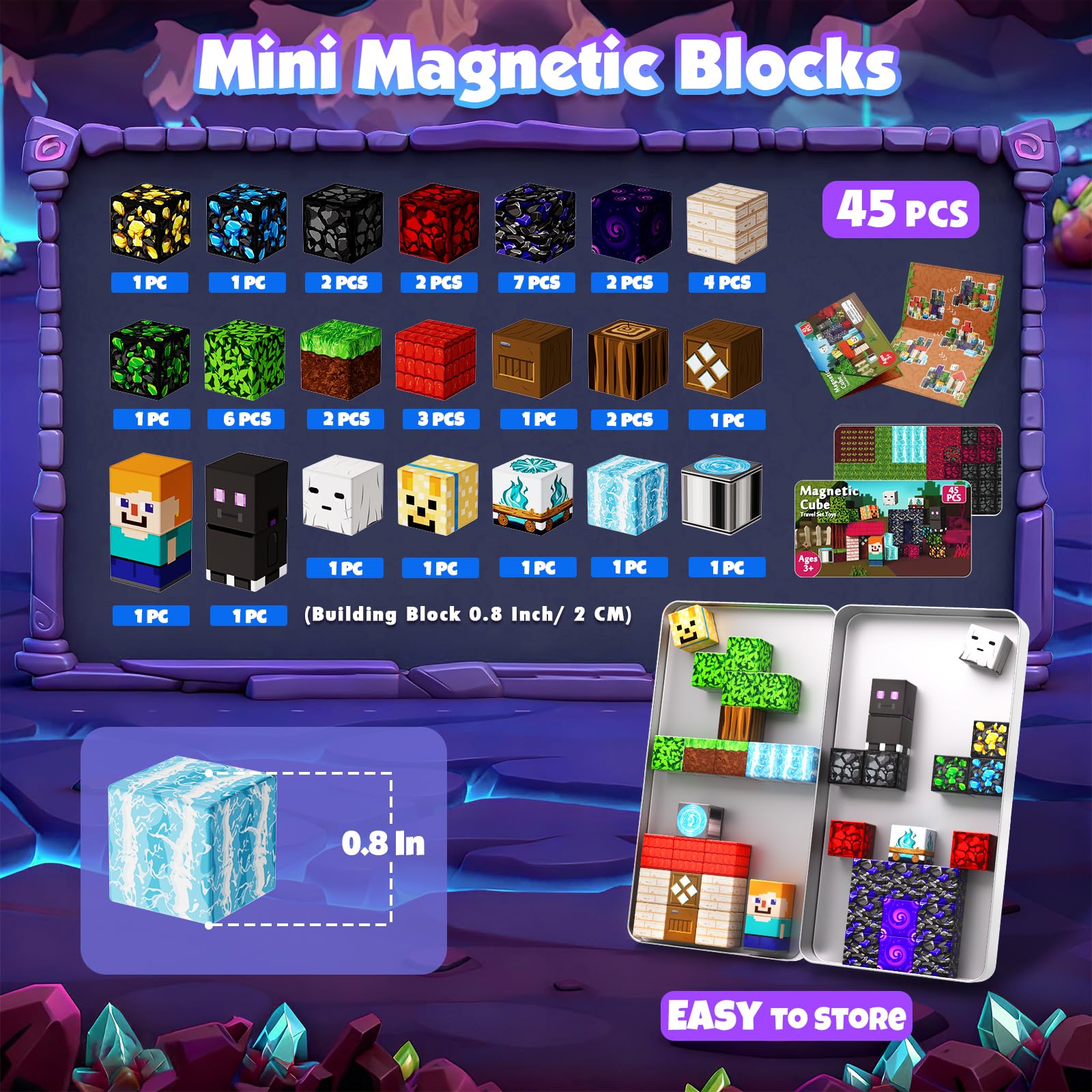 Magneverse Portal magnetic cubes assemble into colorful structures, boosting focus and fine motor skills.