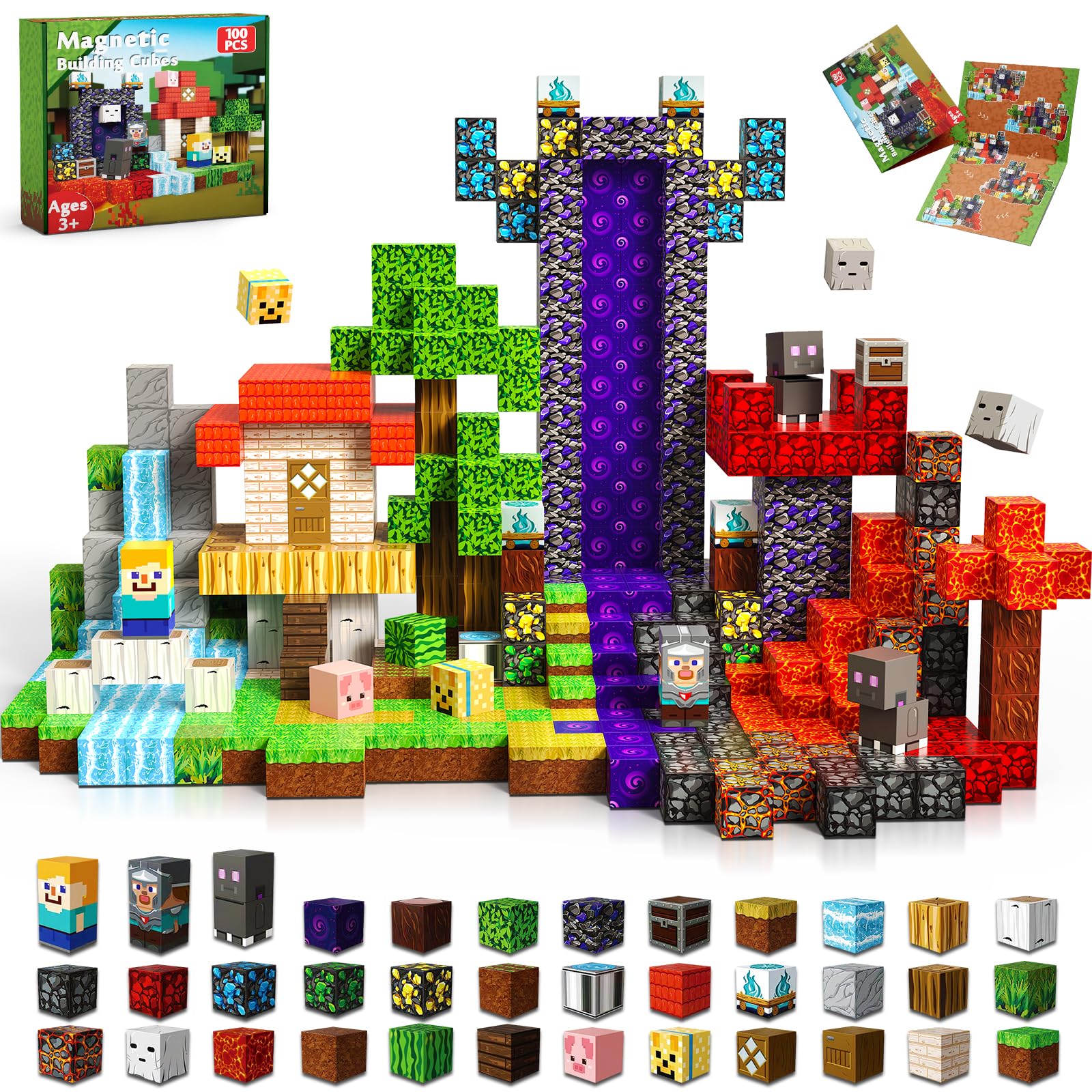 Magneverse portal theme magnetic blocks for imaginative play and spatial skills.